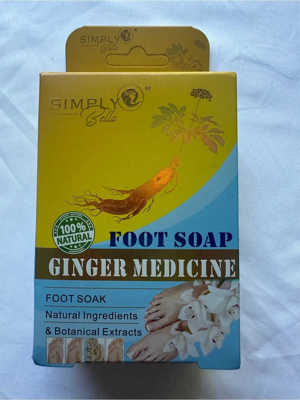 Simply Bella Ginger Medicine Foot Soap Bar 100g Natural Foot Soak NIB